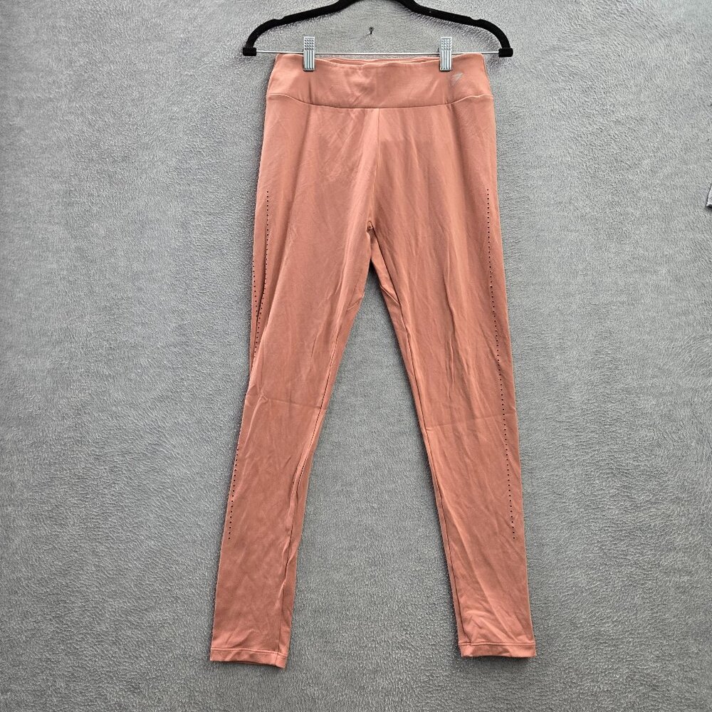 Gymshark Women Activewear Pants L Pink Elastane Nylon Yoga Legging Logo‎ 26"